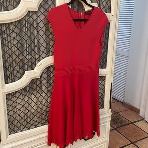 Ted Baker bright red knit with detail. Size 3 which is a medium.